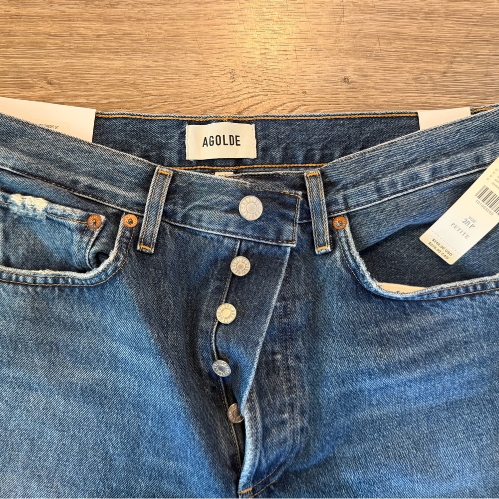 NWT Agolde 90s Crop Mid Rise Straight Petite - Picture 7 of 8